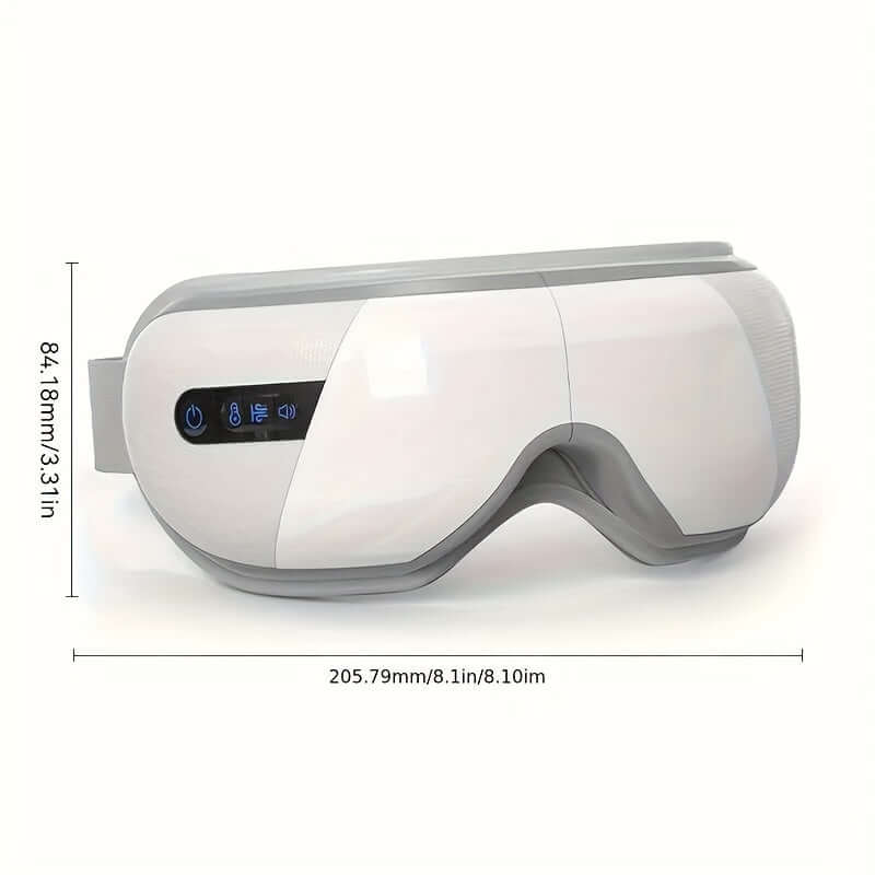 Portable smart heated eye massager for stress relief