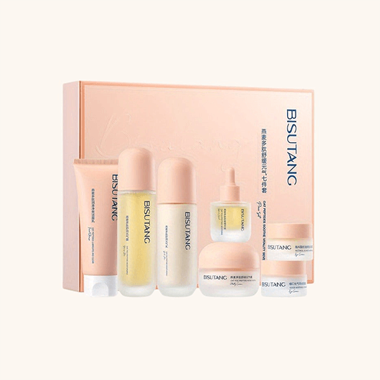 Comprehensive 7-piece women's skincare set for flawless skin