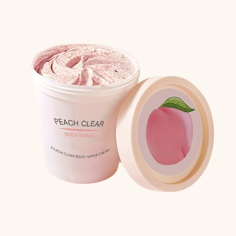 Peach Clear Body Scrub Cream for smooth, glowing skin