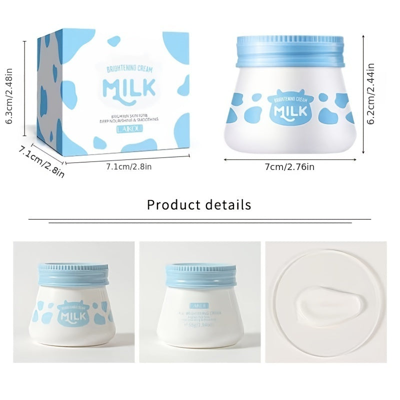 Milk moisturizing cream for revitalizing and soothing skin