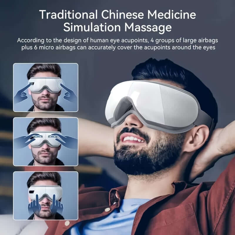 Smart Heated Eye Massager for eye strain relief