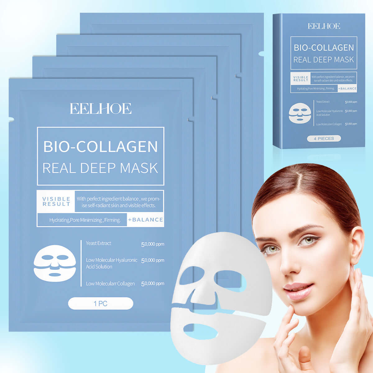 Nourishing deep collagen masks for glowing skin